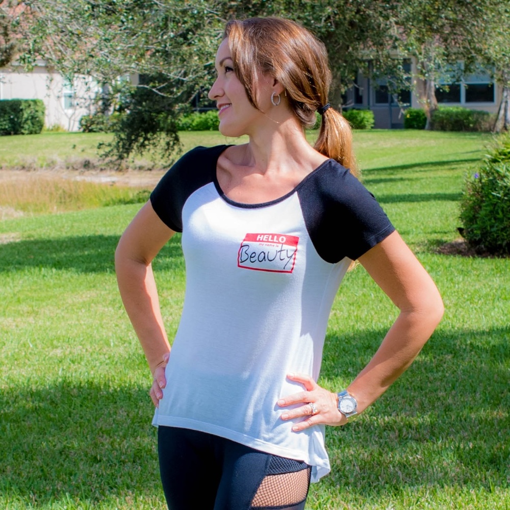 Hello My Name is Beauty Baseball Tee